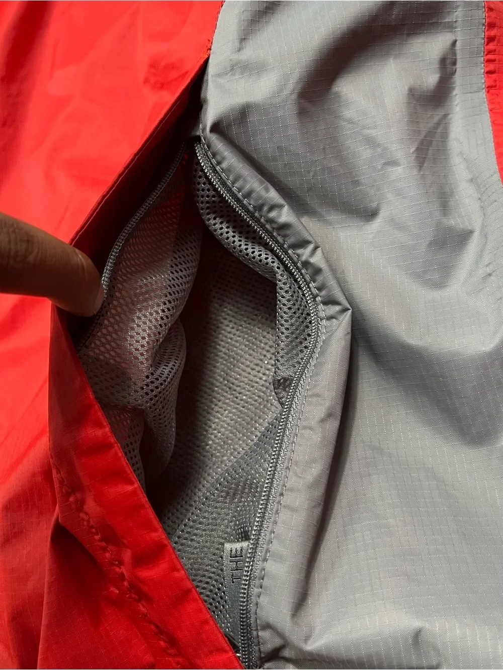 Vintage The North Face Hyvent Rain Jacket Mens XXL Red/Gray Waterproof Full Zip